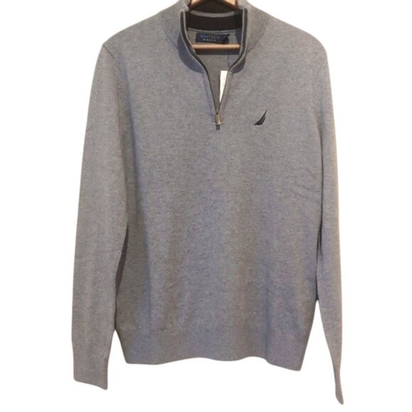 NWT NAUTICA NAVTECH Sweater 1/4 Zip Soft Stretch Temp Control Men's XS MSRP $79 - Picture 1 of 9